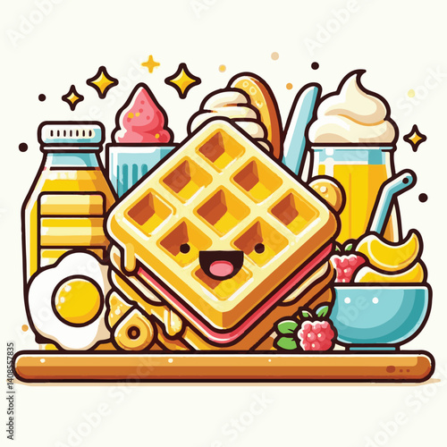 food, waffle, dessert, breakfast, background, pastry, sweet, snack, delicious, illustration, homemade, lunch, tasty, crispy, bakery, fresh, white, baked, meal, belgian, wafer, cream, cake, golden, str