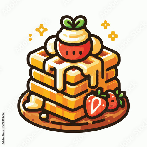 food, waffle, dessert, breakfast, background, pastry, sweet, snack, delicious, illustration, homemade, lunch, tasty, crispy, bakery, fresh, white, baked, meal, belgian, wafer, cream, cake, golden, str