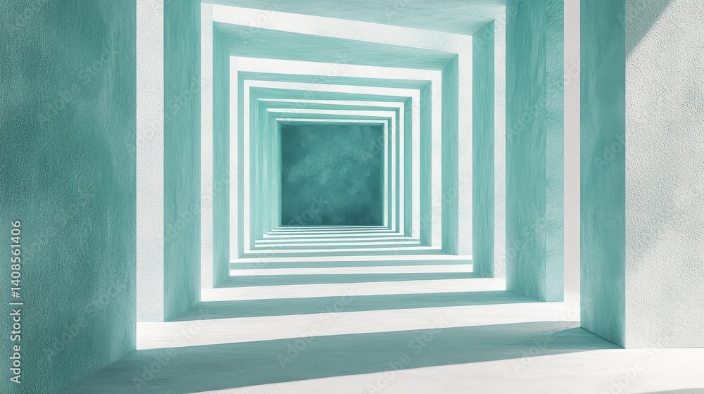 Abstract empty room interior with blue walls and white floor. Abstract empty room interior with blue walls and white floor.
