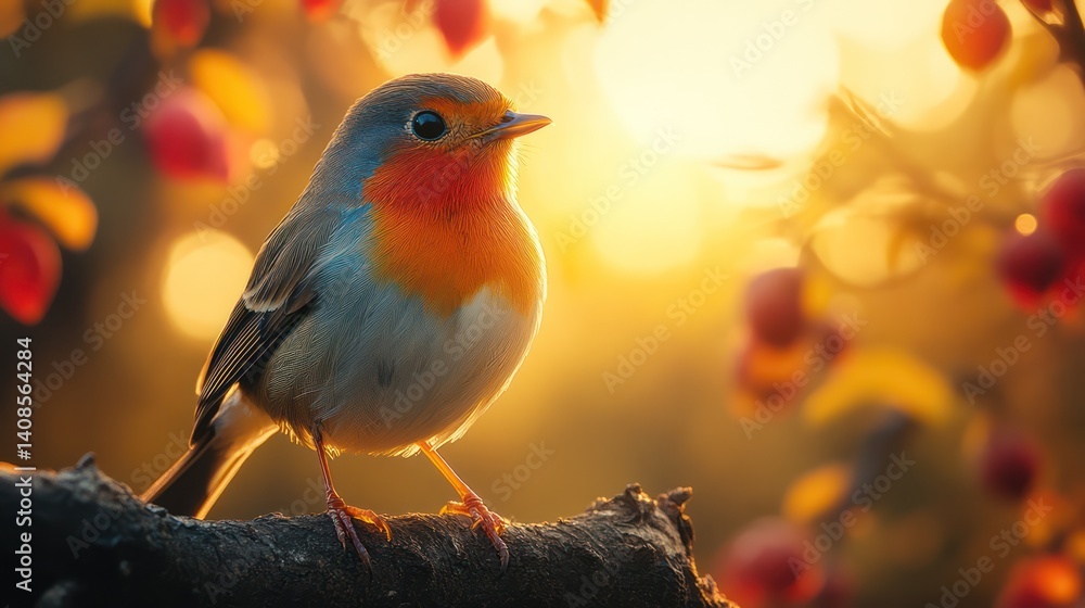 Small bird colorful plumage autumn nature Small bird colorful plumage autumn nature