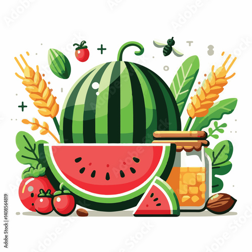 watermelon, fruit, background, juicy, healthy, food, fresh, red, summer, green, ripe, sweet, organic, slice, freshness, melon, cut, dessert, delicious, piece, berry, tropical, vegetarian, nature, nutr