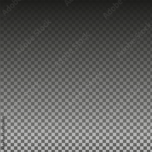 Vertical gradient effect. Top to bottom. Transparent checkerboard overlay. Smooth shading vector.