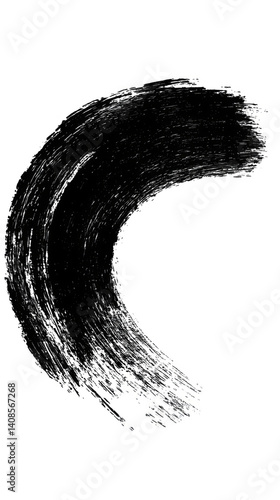 Abstract White Curve Against Black Background Illustration