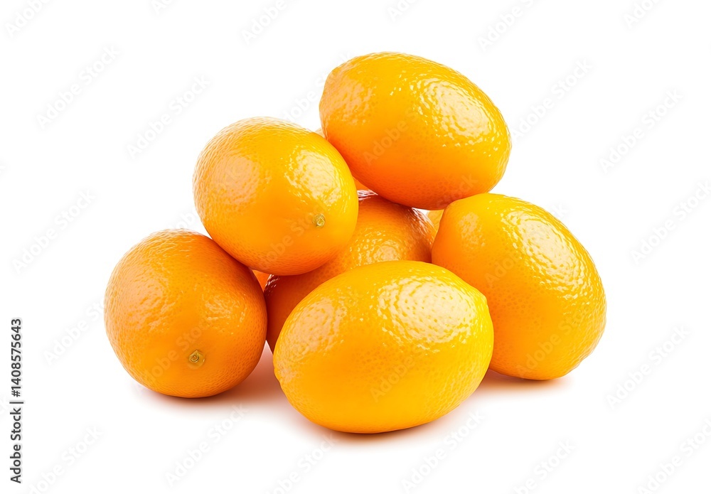 Fresh and Juicy Lemons Piled Together on a White Background Fresh and Juicy Lemons Piled Together on a White Background