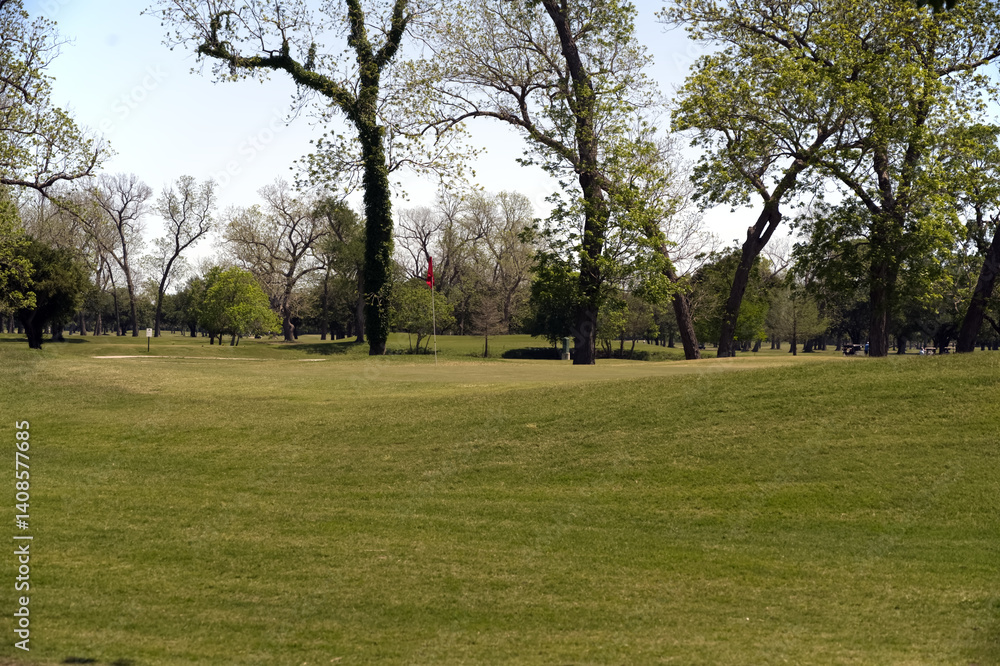 Tranquil Spring Morning on a Lush Golf Course Tranquil Spring Morning on a Lush Golf Course