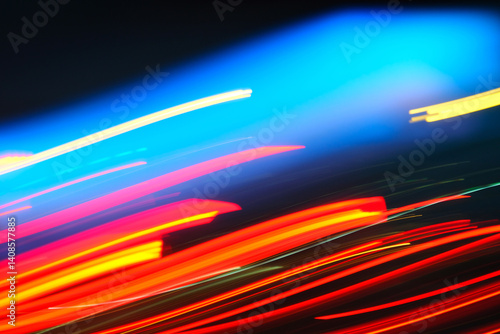 Bild auf Leinwand Abstract of light using slow shutter