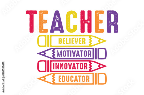 Teacher believer svg, Teacher SVG, Teach T-shirt, Teacher Quotes T shirt bundle, Back To School svg, Teacher Gift svg, School Shirt for Kids, Silhouette, Cricut Cut Files, Teacher Appreciation Svg