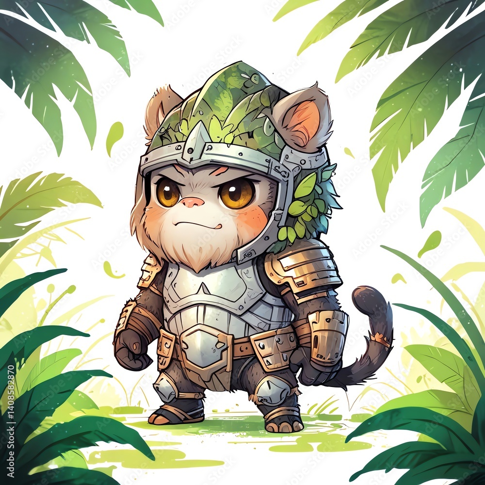 Mighty Jungle Warrior: A Brave Little Monkey in Armor Mighty Jungle Warrior: A Brave Little Monkey in Armor