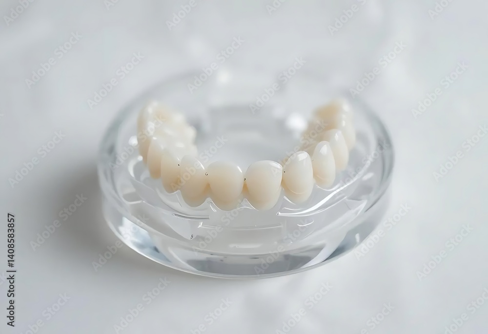 Dental Veneers: A Pristine Set in Clear Display Dental Veneers: A Pristine Set in Clear Display