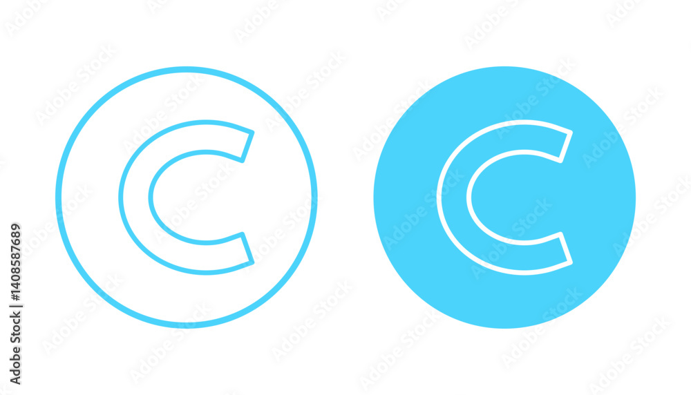 Copyright icon vector. copyright sign and symbol Copyright icon vector. copyright sign and symbol