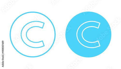 Copyright icon vector. copyright sign and symbol