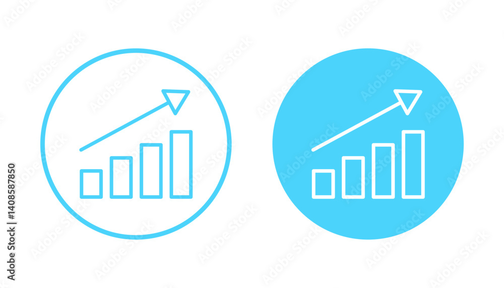 Growing graph icon vector. Chart sign and symbol. diagram icon Growing graph icon vector. Chart sign and symbol. diagram icon