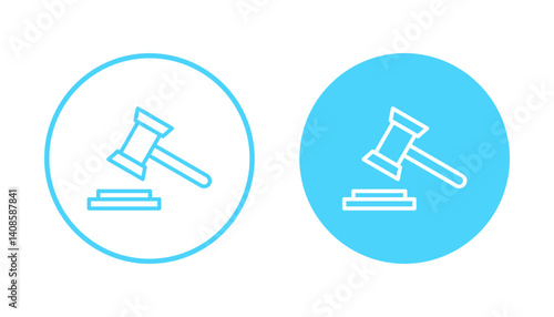 Gavel icon vector. judge gavel sign and symbol. law icon. auction hammer