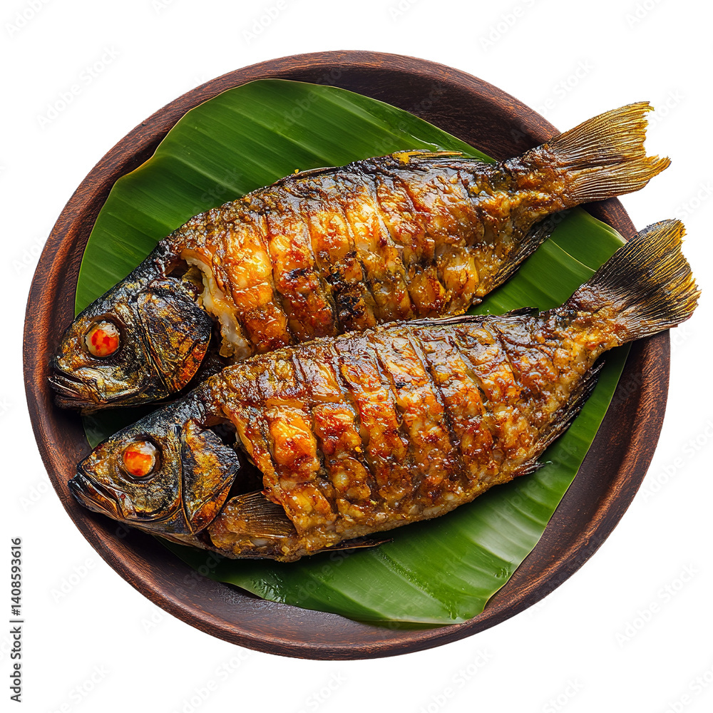 Ikan bakar isolated on transparent background Ikan bakar isolated on transparent background