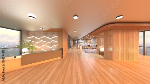 Wallpaper Mural オフィス空間　3DCGレンダリング Torontodigital.ca