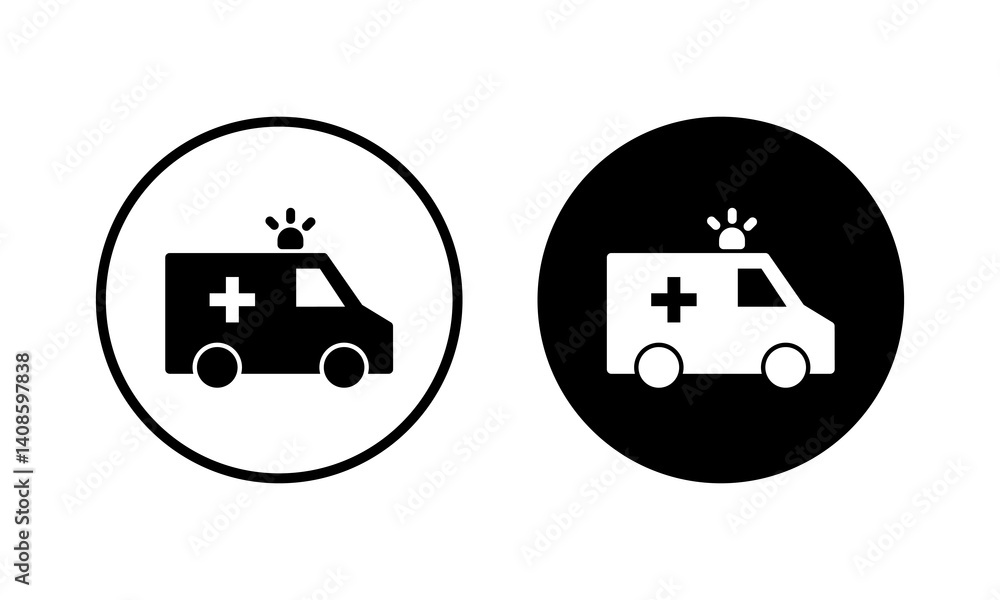 Ambulance icon vector illustration. ambulance truck sign and symbol. ambulance car Ambulance icon vector illustration. ambulance truck sign and symbol. ambulance car