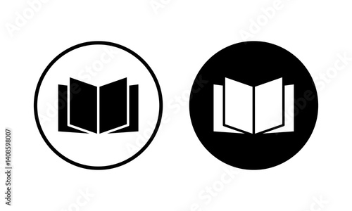 Book icon vector illustration. open book sign and symbol. ebook icon