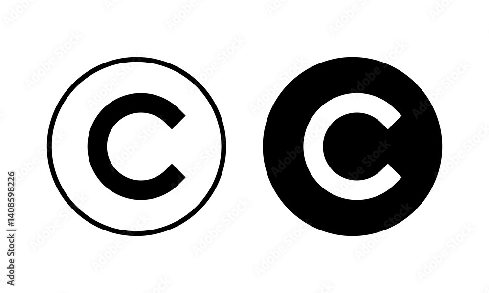 Copyright icon vector illustration. copyright sign and symbol Copyright icon vector illustration. copyright sign and symbol