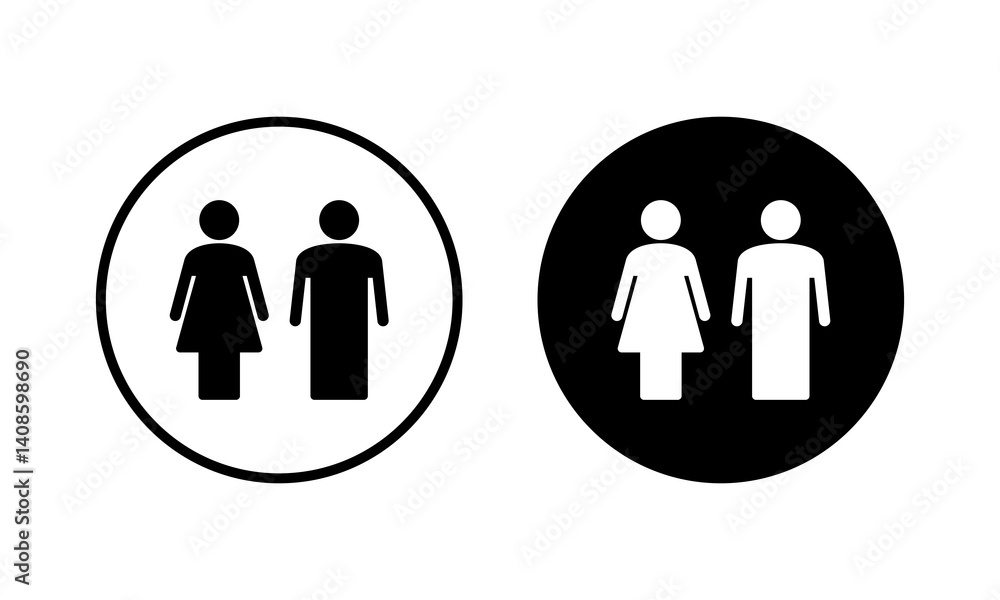 Man and woman icon vector illustration. male and female sign and symbol. Girls and boys Man and woman icon vector illustration. male and female sign and symbol. Girls and boys