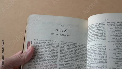 The book of Acts in the New Testament of the Holy Bible.