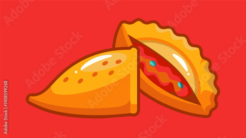 Each bite of the flaky and savory Argentinian empanadas is a delicious reminder of the care and skill that goes into their making.. Vector illustration
