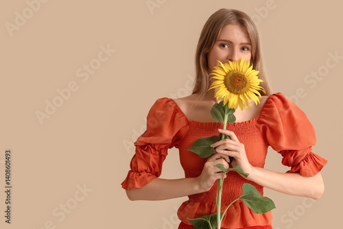 Beautiful young happy woman...