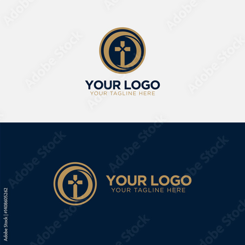 Church logo sign modern vector graphic abstract design. Suitable for a Christian church logo concept illustration design