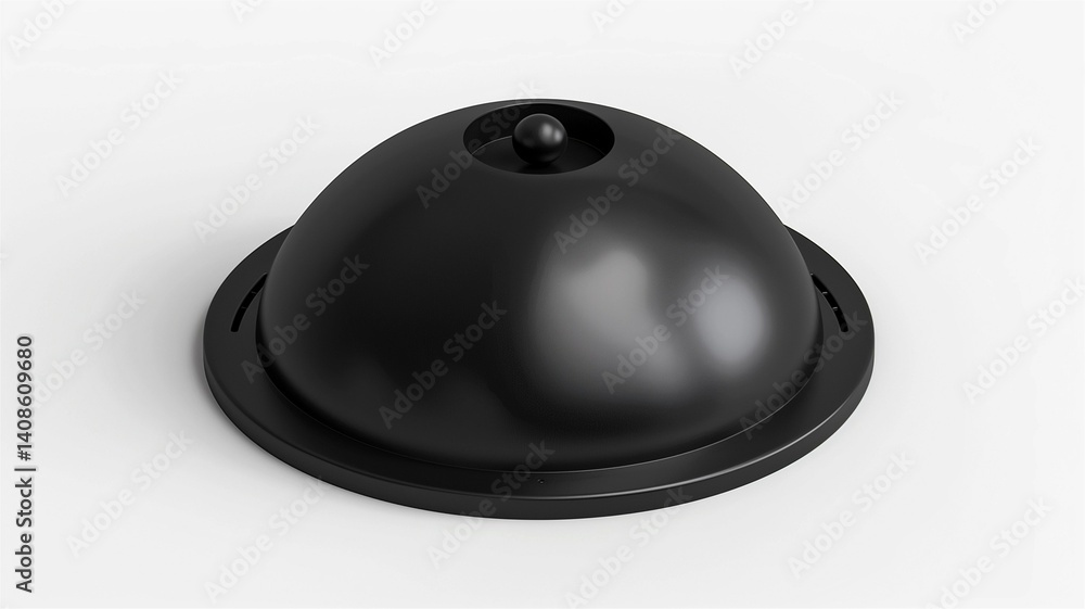 Photorealistic image of a magnetic topping organizer dome with soft white backdrop Photorealistic image of a magnetic topping organizer dome with soft white backdrop