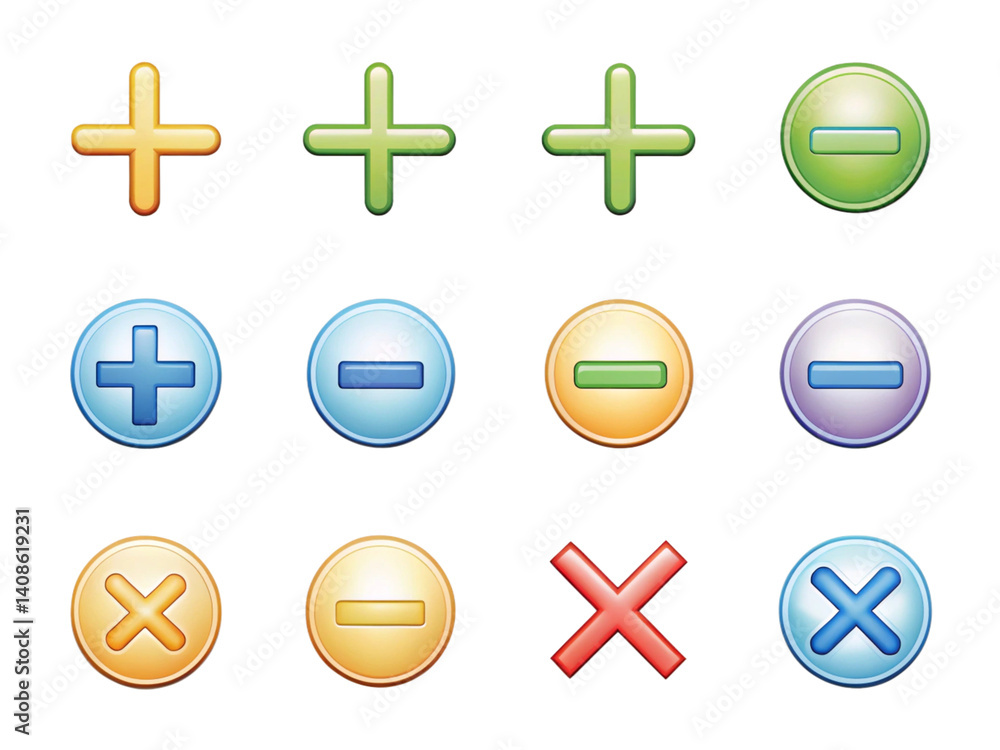 Fototapeta premium Mathematical symbols Marble isolated on white background