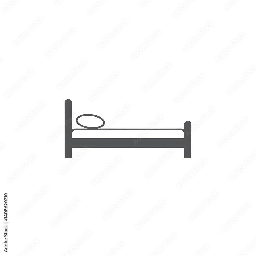 Simple Bed Icon Illustration Simple Bed Icon Illustration
