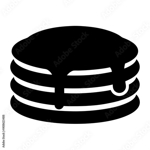 Delicious Stack of Pancakes with Drizzled Syrup Sweet Breakfast Treat