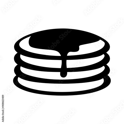 Delicious Stack of Pancakes with Drizzled Syrup A Sweet Breakfast Treat