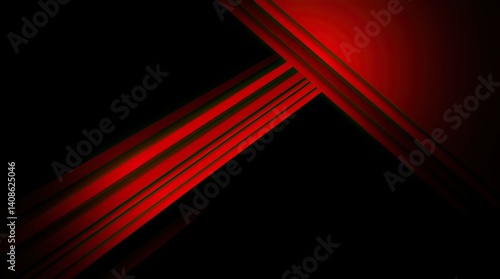 Bright red lines intersect at angles against a dark background creating a striking contrast and an engaging visual composition that captivates attention