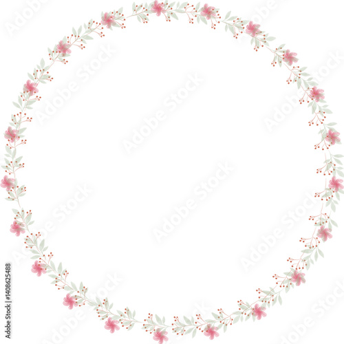 Wallpaper Mural floral wreath illustration card invitation Torontodigital.ca