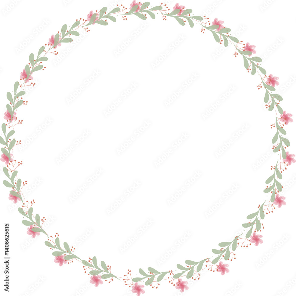floral wreath illustration card invitation floral wreath illustration card invitation