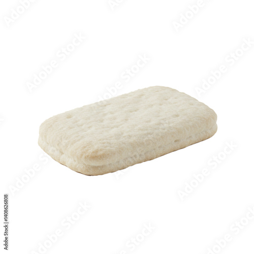 classic white biscuits isolated on white Background