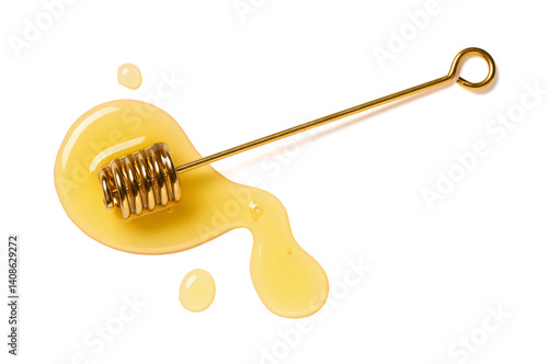 Spilled sweet honey and gol...