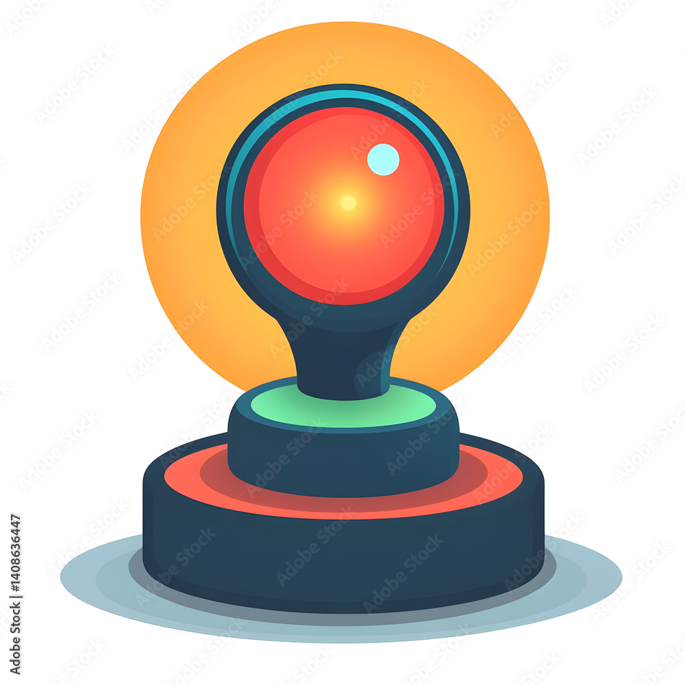 Abstract 3D Illustration of a Circular Device Abstract 3D Illustration of a Circular Device