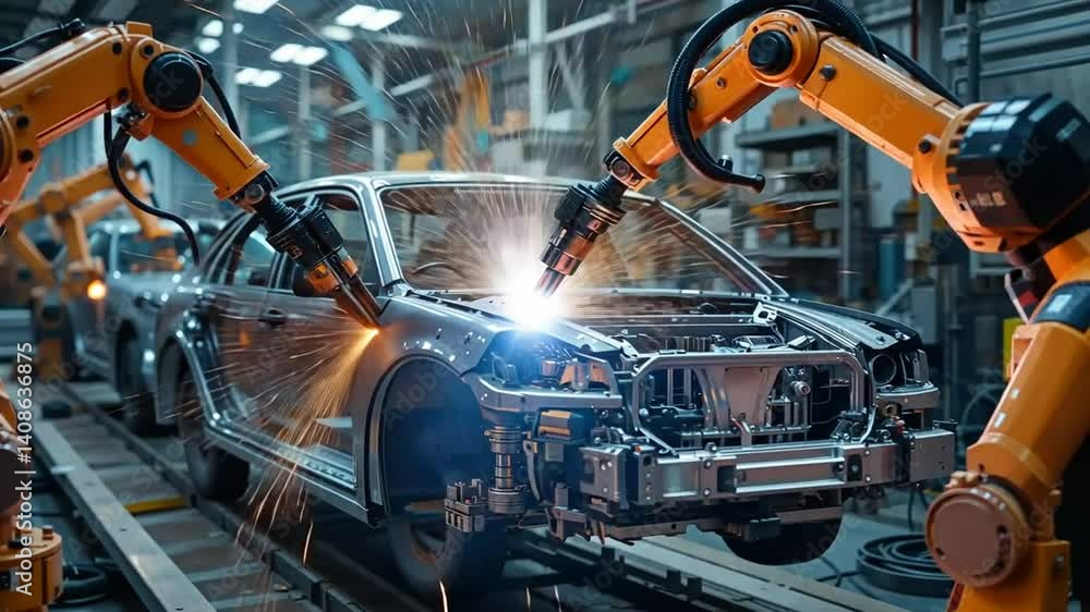 Assembly of advanced robotics in auto manufacturing Assembly of advanced robotics in auto manufacturing