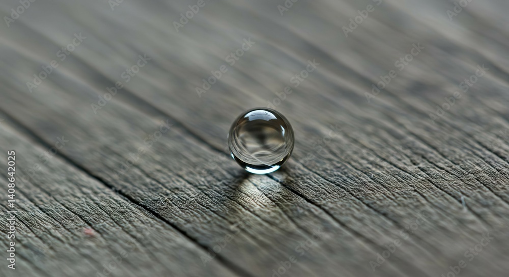 Glass Sphere on Weathered Wood: A Study in Simplicity and Reflection Glass Sphere on Weathered Wood: A Study in Simplicity and Reflection