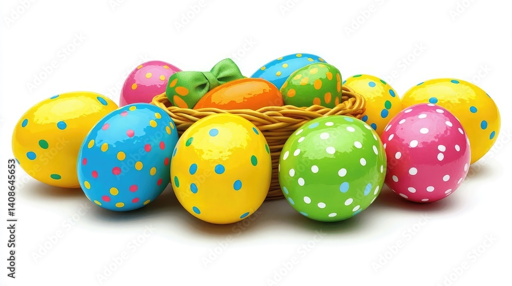 Obraz premium easter eggs on white background