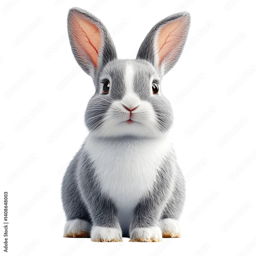 Obraz premium Adorable 3D Bunny Illustration