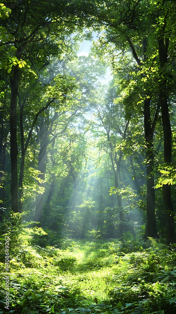Naklejka premium Sunlight Forest Path (4)