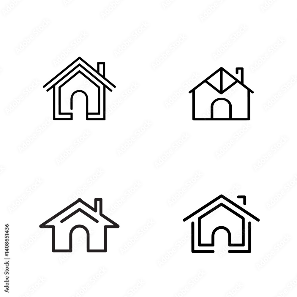 Fototapeta premium Simple House Icons pack