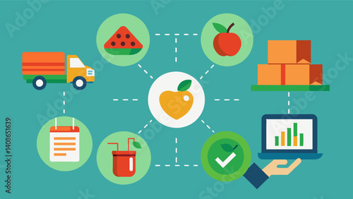 In the event of a recall or food safety issue digital crop traceability allows for targeted recalls reducing waste and minimizing the impact on the entire supply chain.. Vector illustration