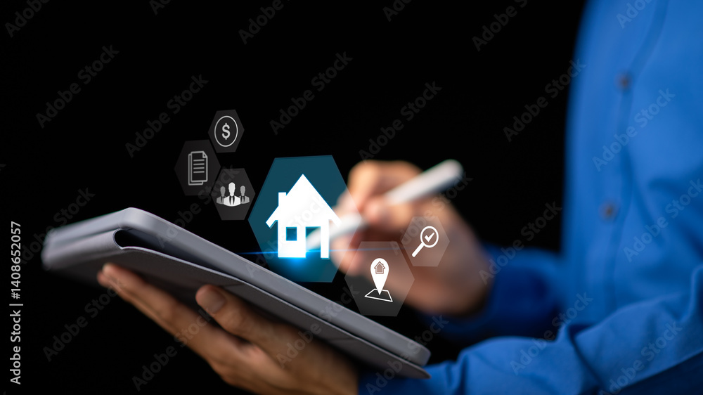 Investment loan approval concepts to build residential homes,real estate business, appraisal of property value,Finding a location to invest in real estate,Investment in real estate,houses and land