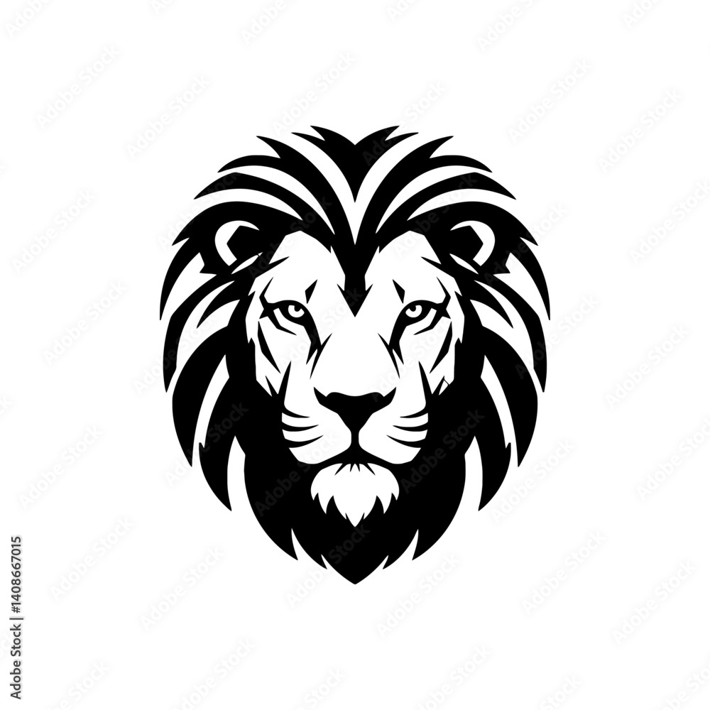 Fototapeta premium Lion Head Silhouette Logo