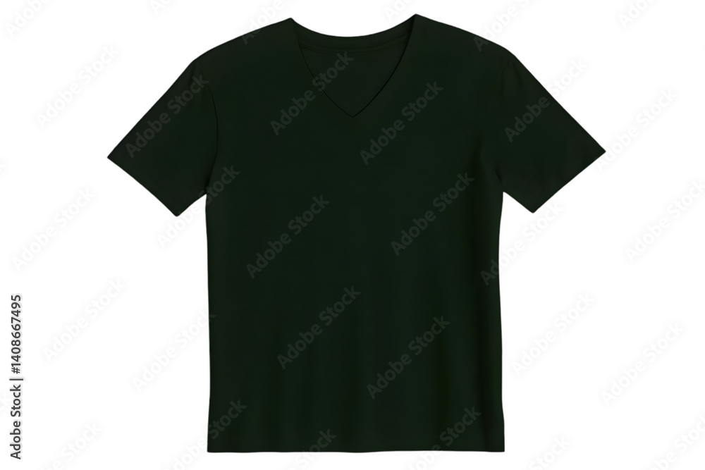 Isolated Green V-Neck T-Shirt Clothing on a Transparent Background Photo Isolated Green V-Neck T-Shirt Clothing on a Transparent Background Photo