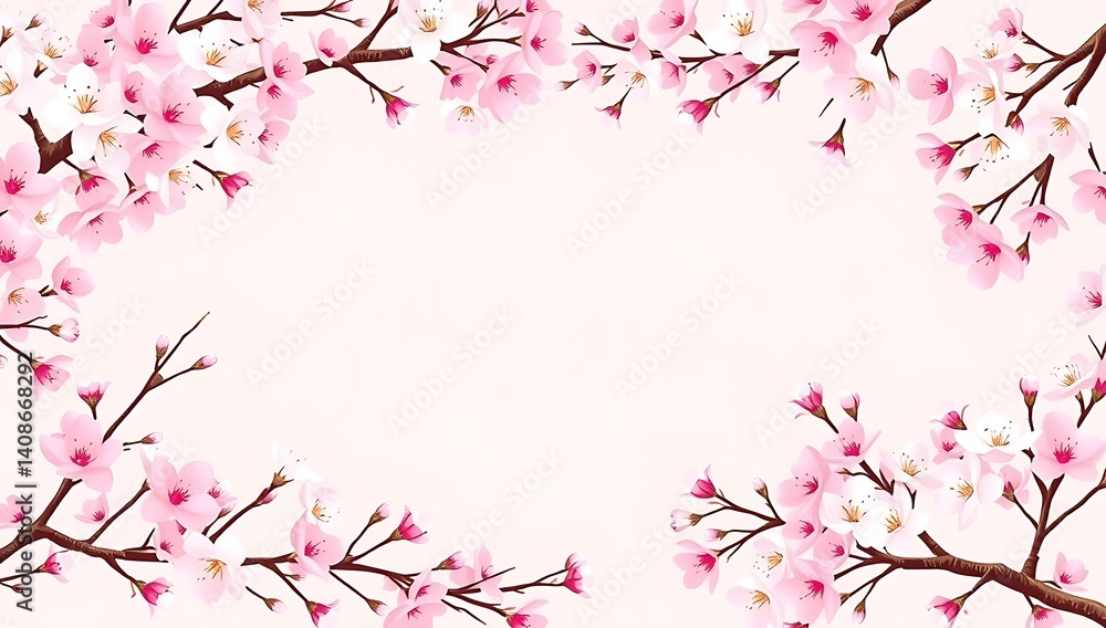 Fototapeta premium pink cherry blossom background