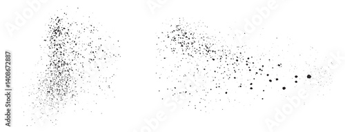 Grunge texture hand-painted black color ink blood artistic splatter background